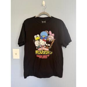 Hello kItty & Friends My Hero Academia Graphic Tshirt Anime Sanario Crossover Md
